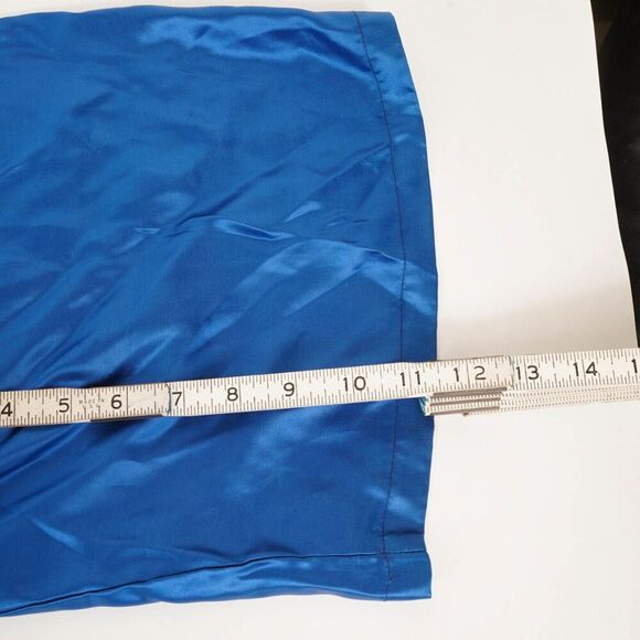 Vintage Golden Dragon Royal Blue Hand Embroidered Silk Robe with Belt Size M - Picture 14 of 15